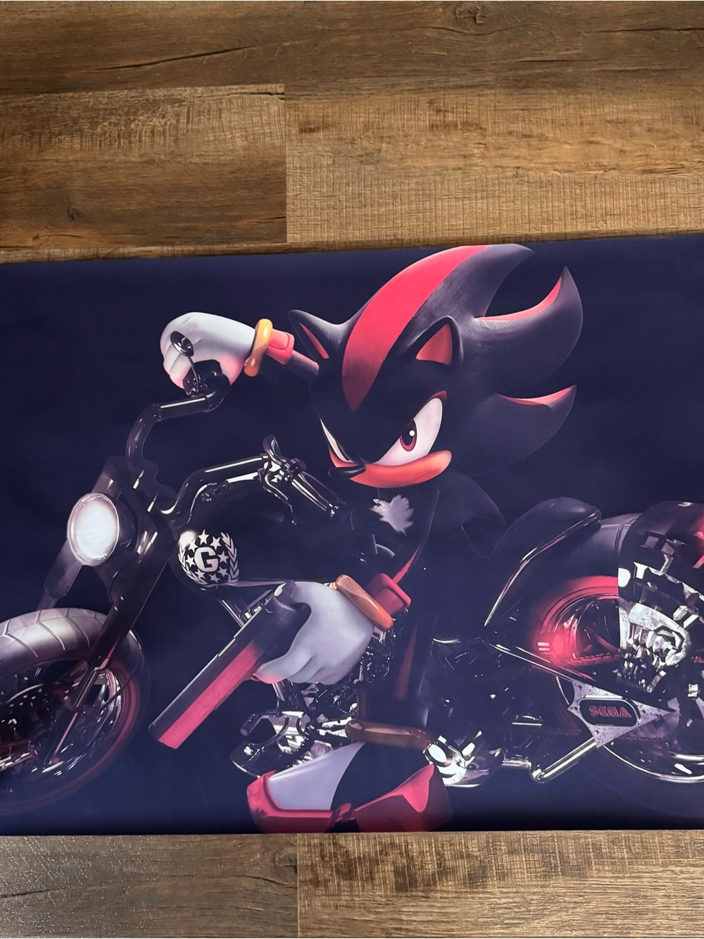 Shadow the Hedgehog Motorcycle Print - Black & Red
